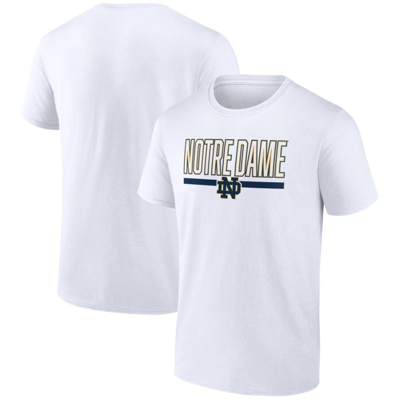 Notre Dame Fighting Irish Classic Inline Team Unisex T-Shirt - White