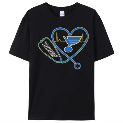 Nurse St. Louis Blues Stethoscope Heart Heartbeat Unisex T-Shirt