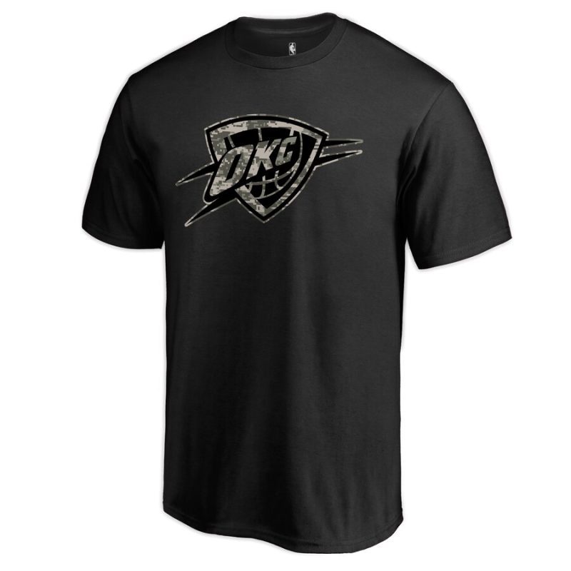 Oklahoma City Thunder Cloak Camo Unisex T-Shirt Black