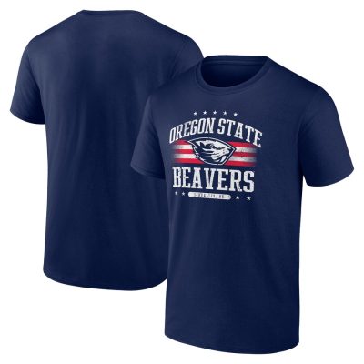 Oregon State Beavers Americana Team Unisex T-Shirt - Navy