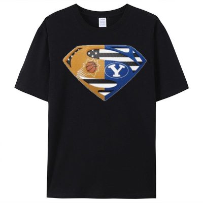 Original Phoenix Suns Byu Cougars Superman Logo Us Flag Unisex T-Shirt