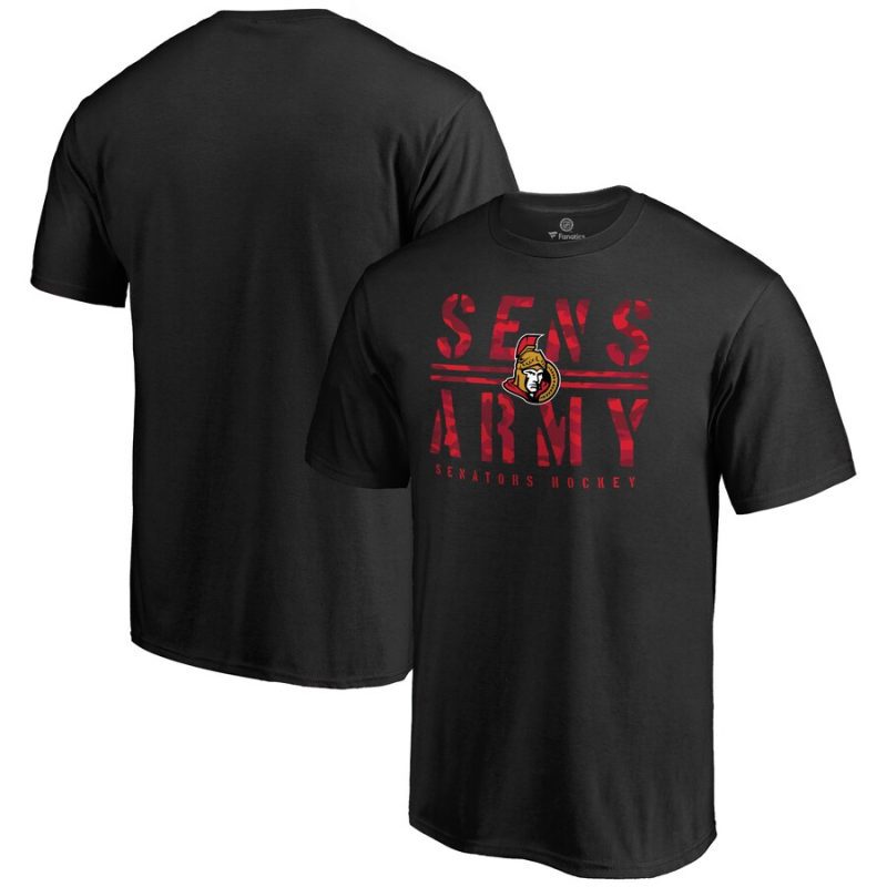 Ottawa Senators Hometown Collection Sens Army Unisex T-Shirt - Black