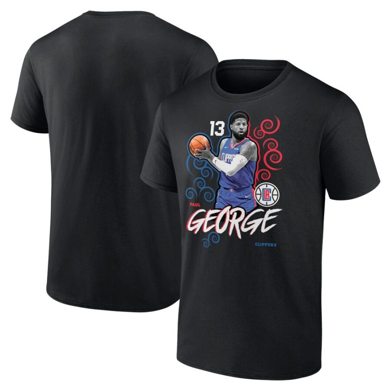 Paul George LA Clippers Player Name & Number Competitor Unisex T-Shirt - Black