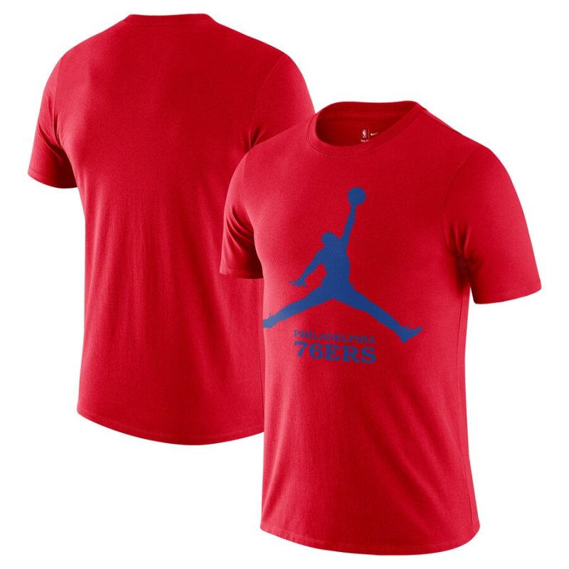 Philadelphia 76ers Nike Essential Jumpman Unisex T-Shirt - Red