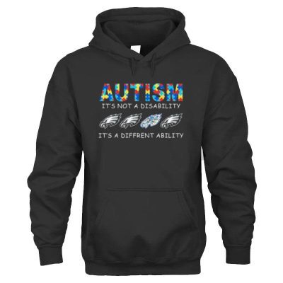 Philadelphia Eagles Autism It's Not A Disability It's A Different Ability Unisex Hoodie