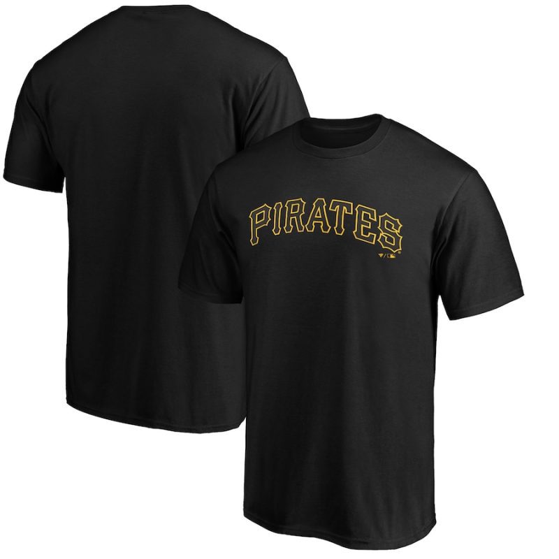 Pittsburgh Pirates Official Wordmark Team Unisex T-Shirt Black