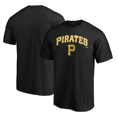 Pittsburgh Pirates Team Lock Up Wordmark Unisex T-Shirt Black