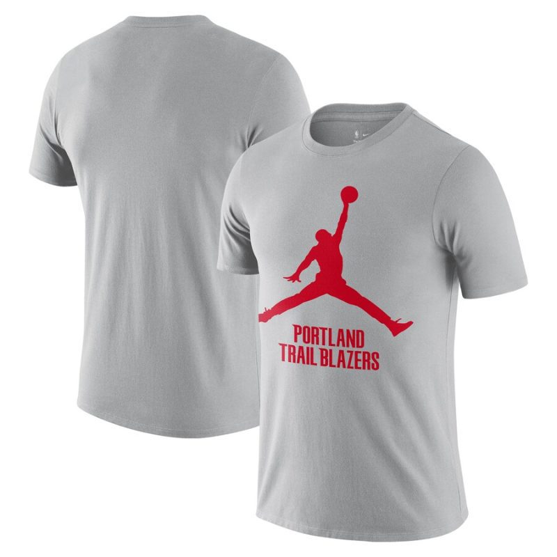 Portland Trail Blazers Nike Essential Jumpman Unisex T-Shirt - Silver