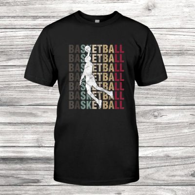 Retro Basketball Typography Bball Player Sports Unisex T-Shirt