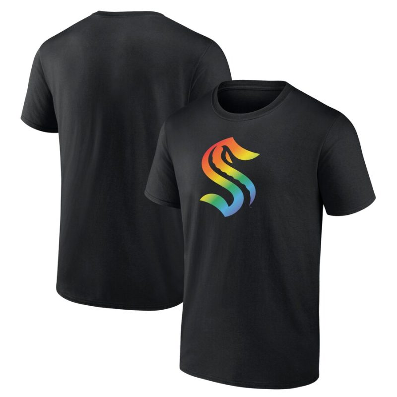 Seattle Kraken Pride Logo Unisex T-Shirt - Black