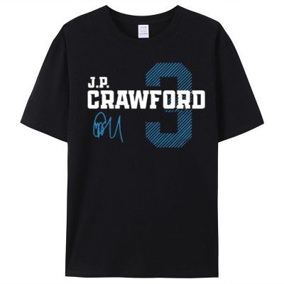 Seattle Mariners J.P. Crawford 3 Signature Unisex T-Shirt