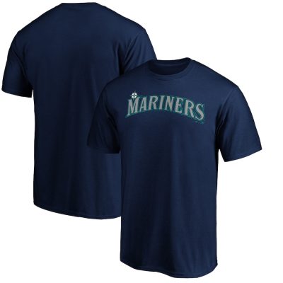 Seattle Mariners Official Wordmark Team Unisex T-Shirt Navy