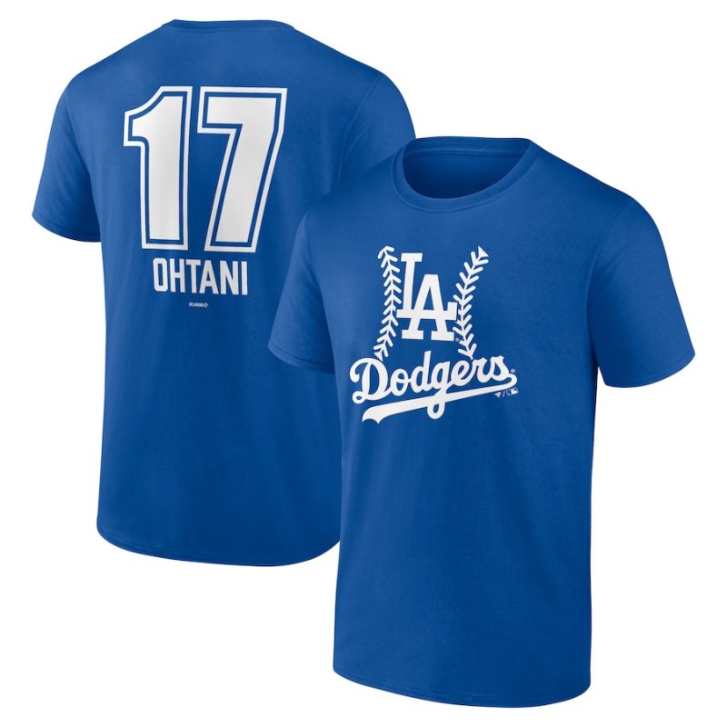 Shohei Ohtani Los Angeles Dodgers Fastball Player Name & Number Unisex T-Shirt - Royal