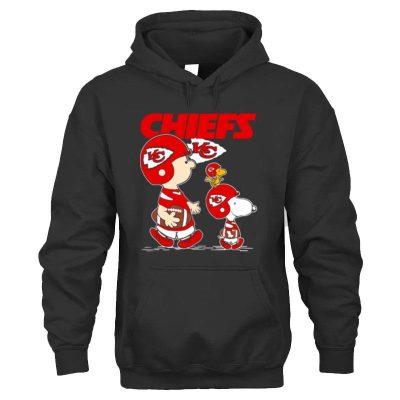 Snoopy And Charlie Playing Kansas City Chiefs Unisex Hoodie