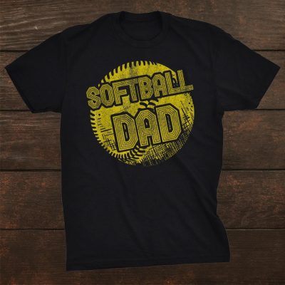 Softball Dad Tee Father Daddy Gift Sport Fan Unisex T-Shirt