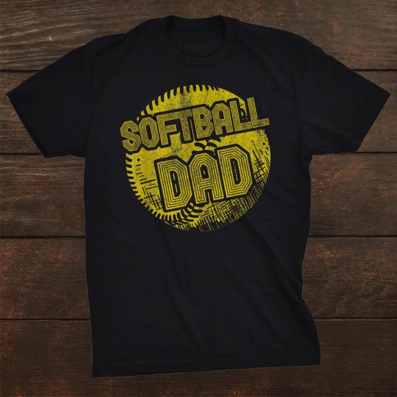 Softball Dad Tee Father Daddy Gift Sport Fan Unisex T-Shirt