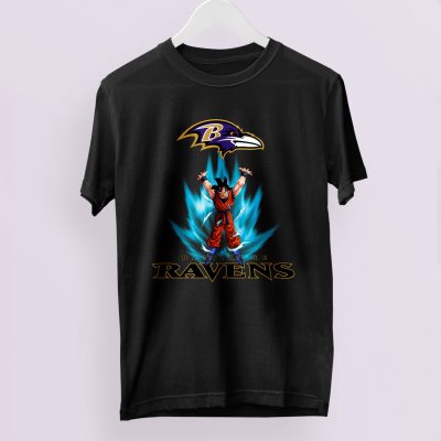 Son Goku Powering Up In Energy Baltimore Ravens Unisex T-Shirt