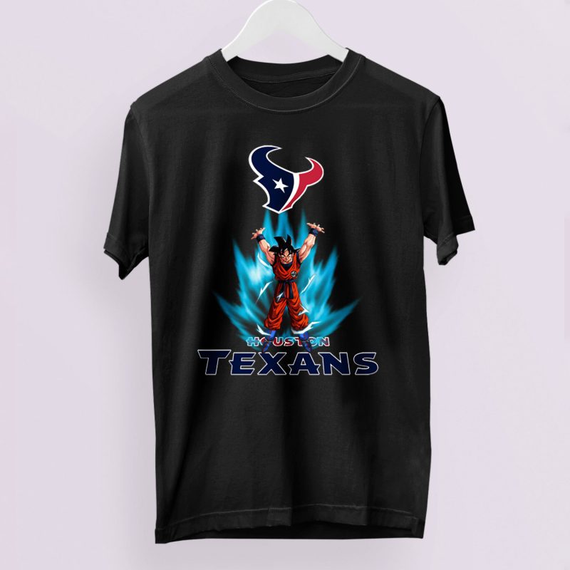 Son Goku Powering Up In Energy Houston Texans Unisex T-Shirt