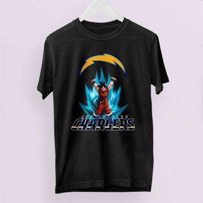 Son Goku Powering Up In Energy Los Angeles Chargers Unisex T-Shirt