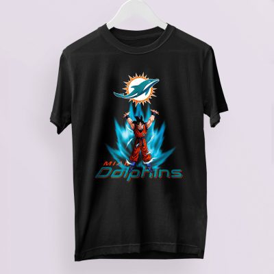 Son Goku Powering Up In Energy Miami Dolphins Unisex T-Shirt