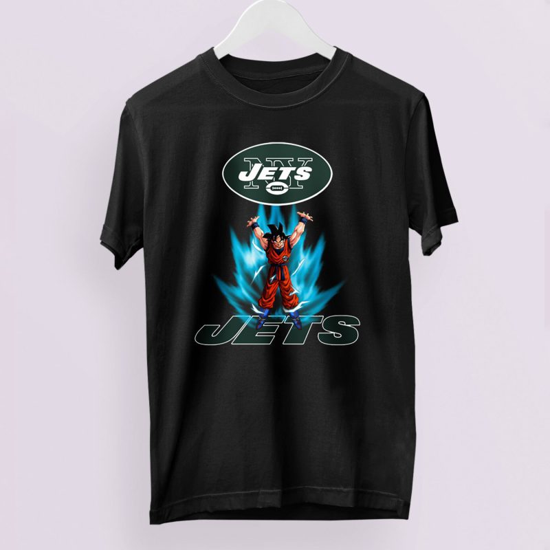 Son Goku Powering Up In Energy New York Jets Unisex T-Shirt