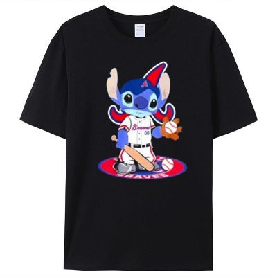 Stitch Baseball Atlanta Braves Logo Unisex T-Shirt