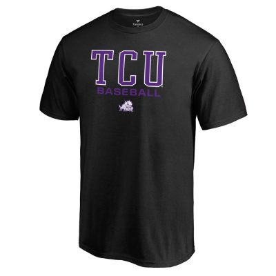 TCU Horned Frogs True Sport Baseball Unisex T-Shirt - Black