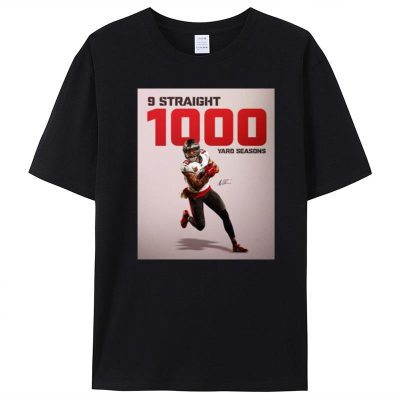 Tampa Bay Buccaneers Mike Evans 9 Straight 1000 Yard Seasons Signature Unisex T-Shirt