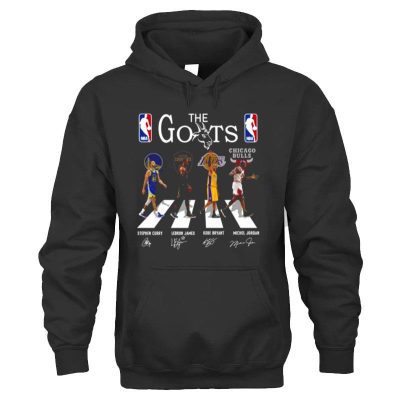 The Goats Abbey Road Stephen Curry Lebron James Kobe Bryant Michael Jordan Signatures Unisex Hoodie