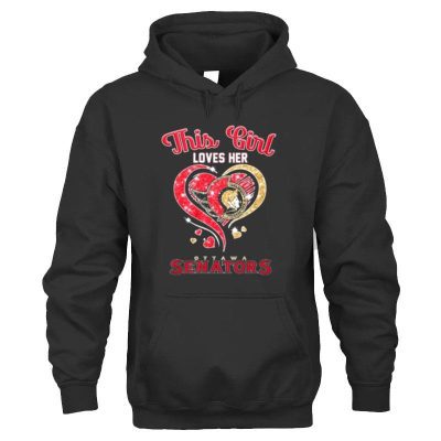 This Girl Loves Her Ottawa Senators Diamond Heart Unisex Hoodie