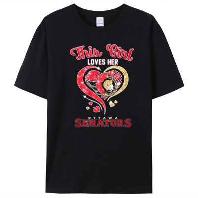 This Girl Loves Her Ottawa Senators Diamond Heart Unisex T-Shirt