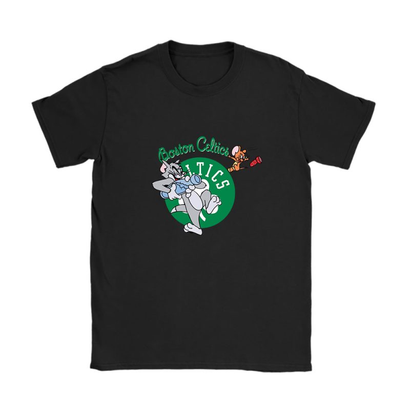 Tom  Jerry X Boston Celtics Team X NBA X Basketball Unisex T-Shirt TAT2378