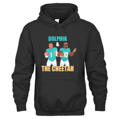 Tua Tagovailoa Dolphins And The Cheetah Miami Dolphins Unisex Hoodie