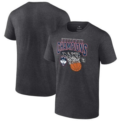 UConn Huskies 2024 NCAA Basketball National Champions Core Unisex T-Shirt - Charcoal