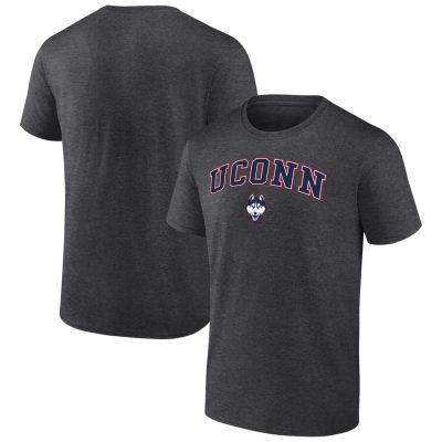 Uconn Huskies Campus Unisex T-Shirt Heather Charcoal