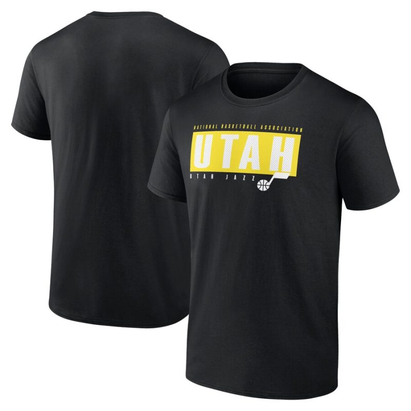 Utah Jazz Blocked Out Unisex T-Shirt - Black