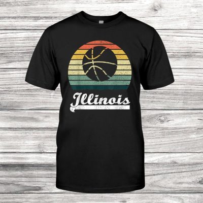 Vintage Retro Illinois Basketball Fan Coach Unisex T-Shirt