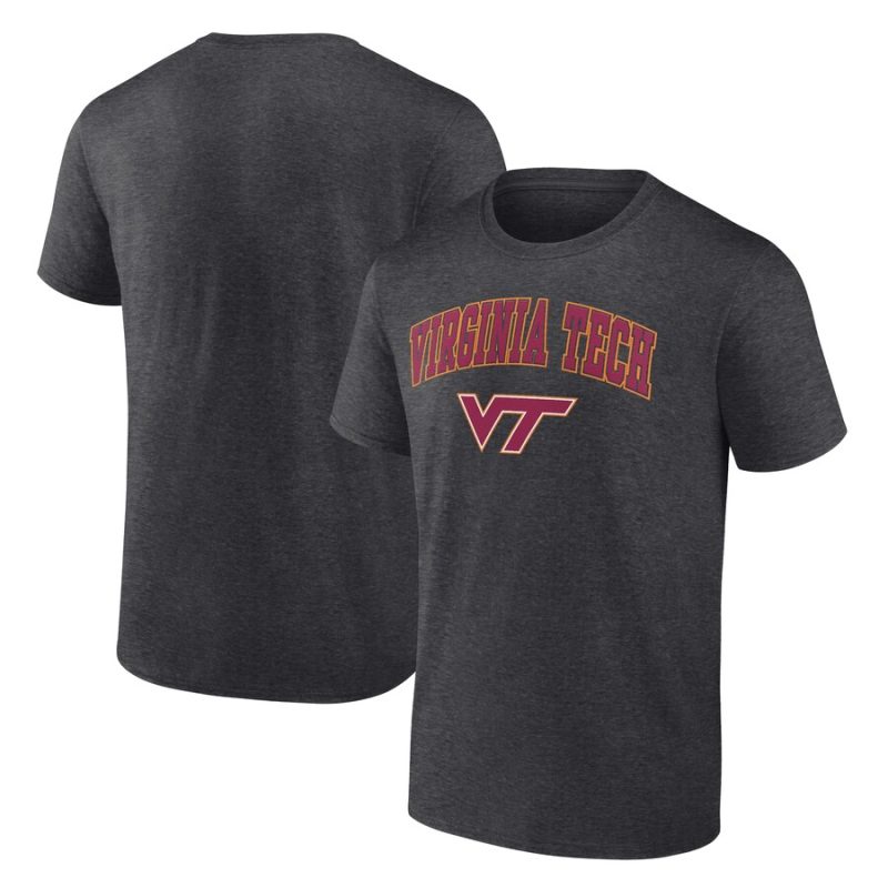 Virginia Tech Hokies Campus Unisex T-Shirt Heather Charcoal