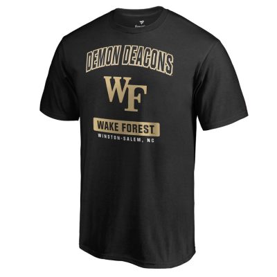 Wake Forest Demon Deacons Campus Icon Unisex T-Shirt Black