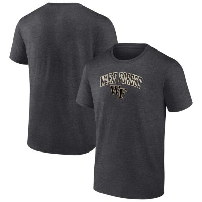 Wake Forest Demon Deacons Campus Unisex T-Shirt Heather Charcoal
