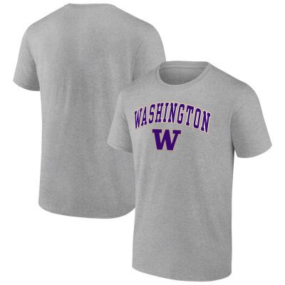 Washington Huskies Campus Unisex T-Shirt Heather Gray