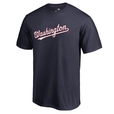 Washington Nationals Team Wordmark Unisex T-Shirt Navy