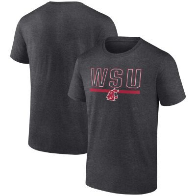 Washington State Cougars Classic Inline Team Unisex T-Shirt - Heather Charcoal