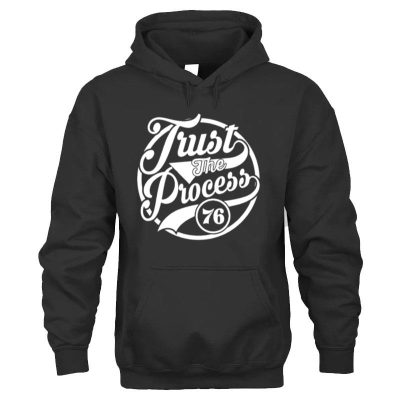 White Design Philadelphia 76Ers Trust The Process Unisex Hoodie