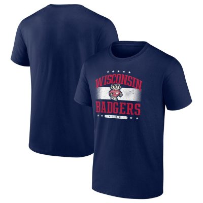 Wisconsin Badgers Americana Team Unisex T-Shirt - Navy