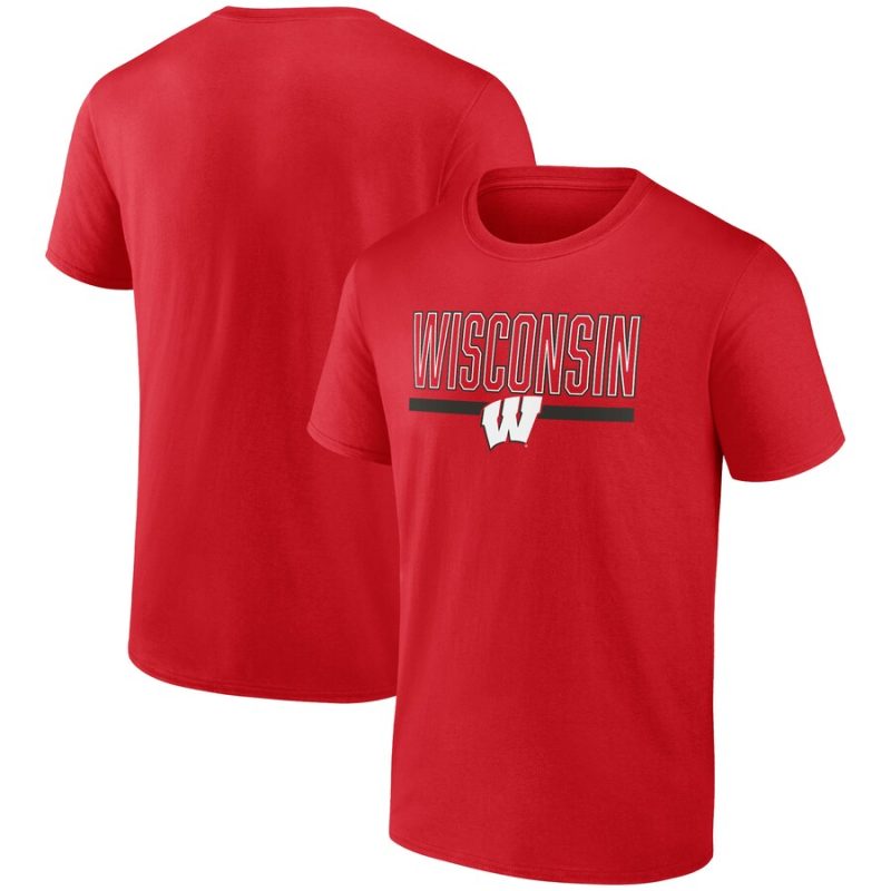 Wisconsin Badgers Classic Inline Team Unisex T-Shirt - Red