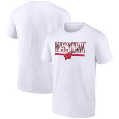 Wisconsin Badgers Classic Inline Team Unisex T-Shirt - White