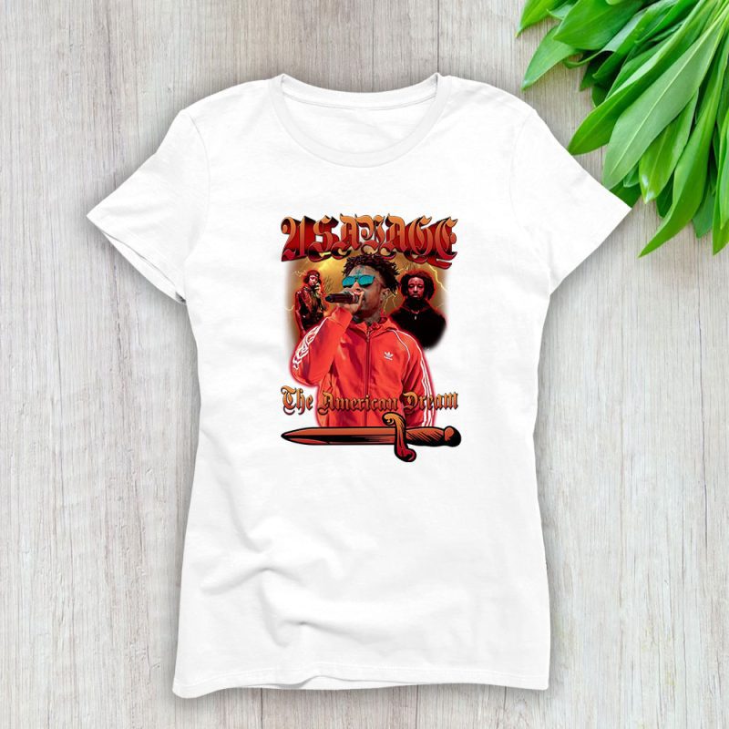 21 Savage The American Dream Tour 2024 Lady T-Shirt Women Tee For Fans TLT3774