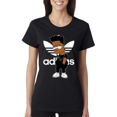 Adidas Bart Simpson Black Guy Women Lady T-Shirt