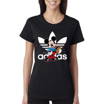 Adidas Rugby Mickey Mouse Women Lady T-Shirt